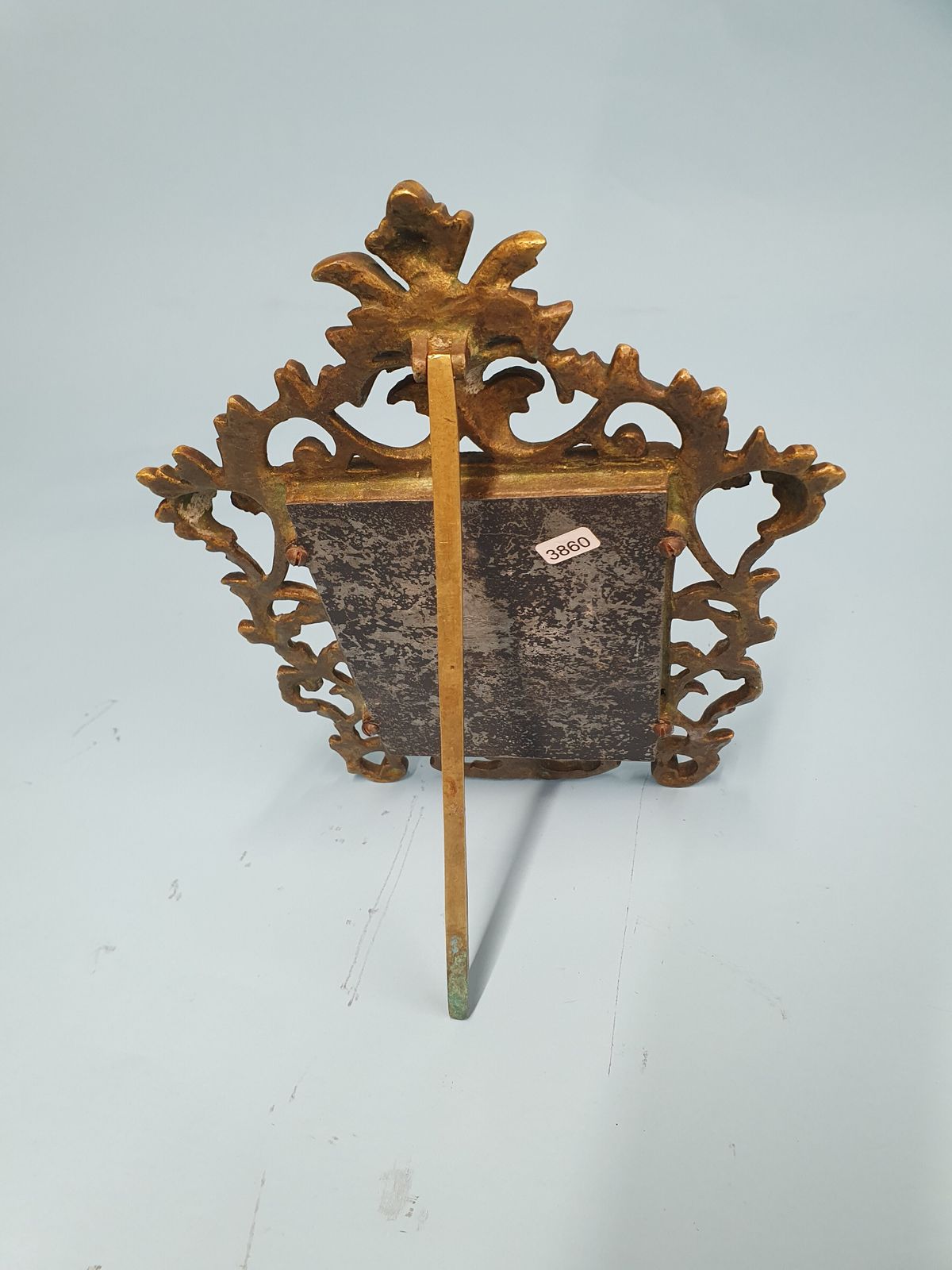 Late 19th Century Small Brass Table Mirror photo vinterior