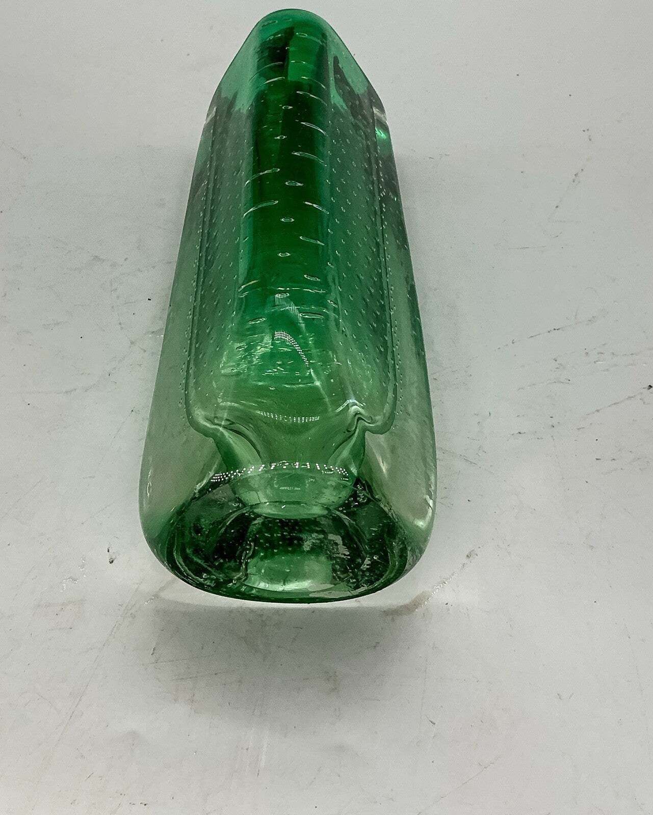 Theresienthal Glass Mid Century Modern Germany Bullicante Sommerso Vase 21cm photo for sale