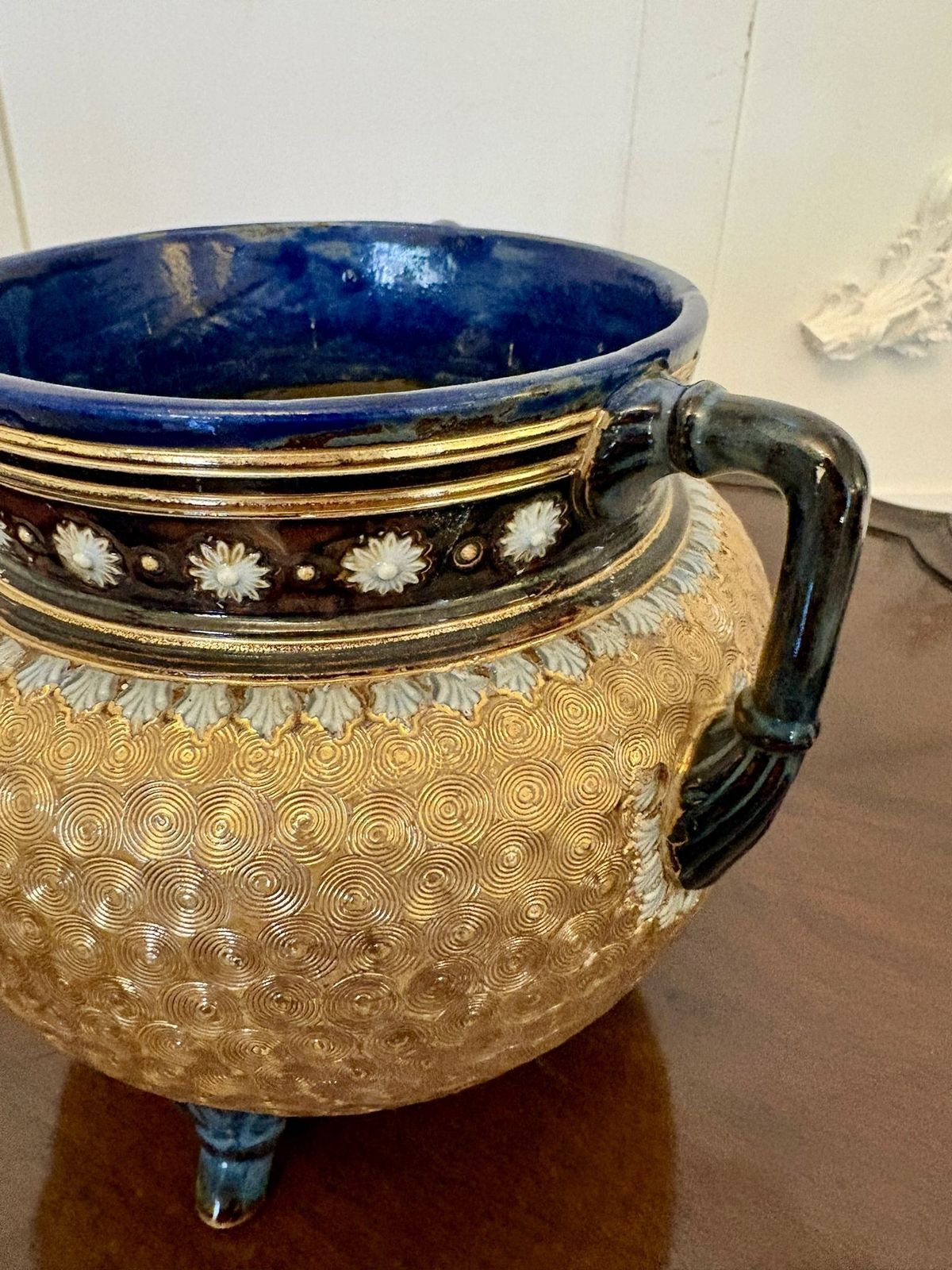Antique Royal Doulton Slaterware Jardinière photo furniture