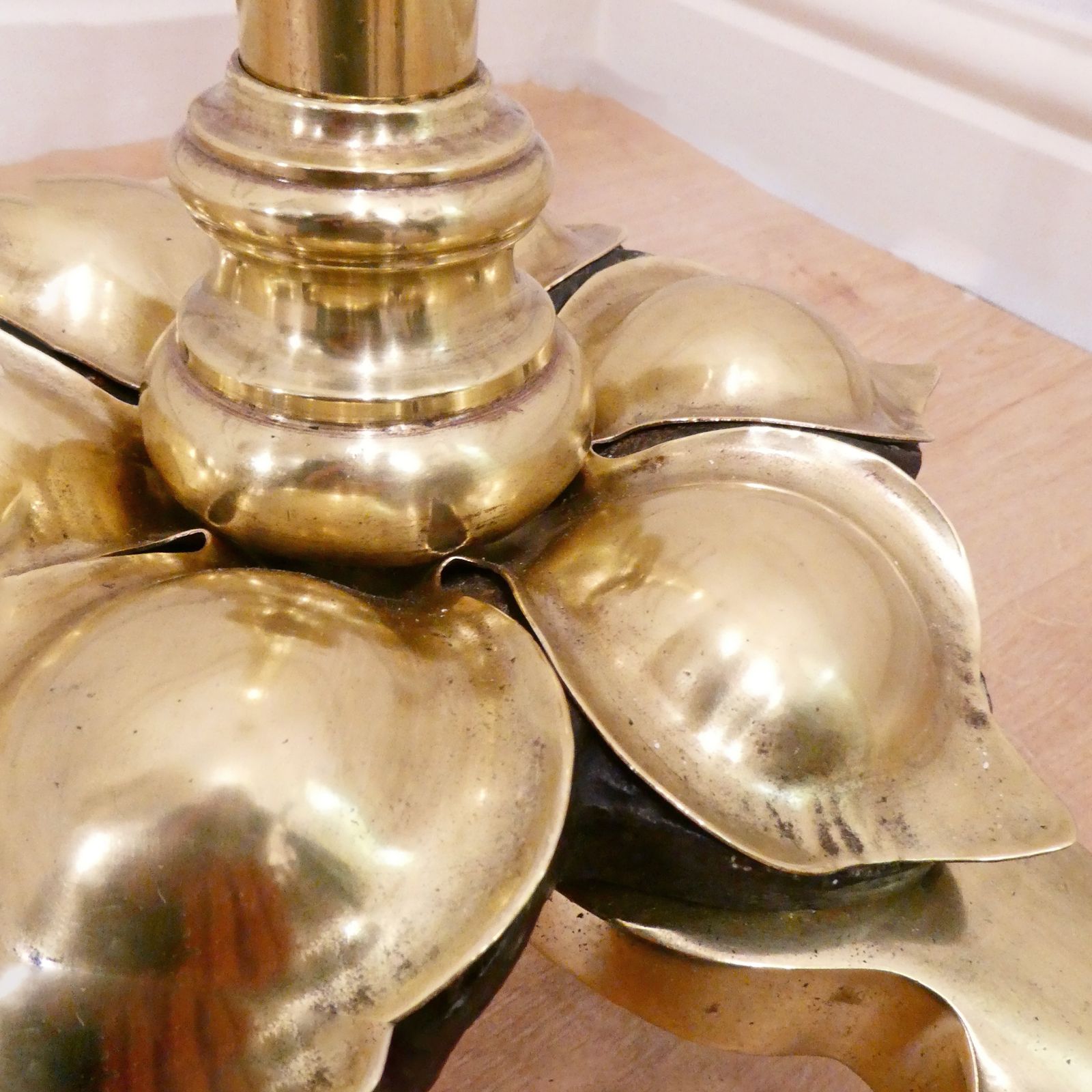 Art Nouveau Brass Floor Lamp, 1800s photo Lighting