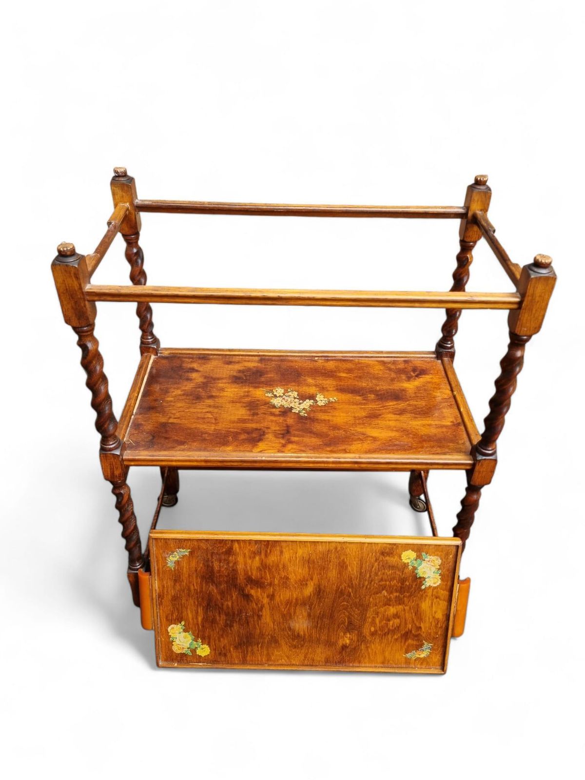 Antique Wooden Tea Trolley / Serving Trolley / Removable Tray / C1920 / Free Delivery photo vintage