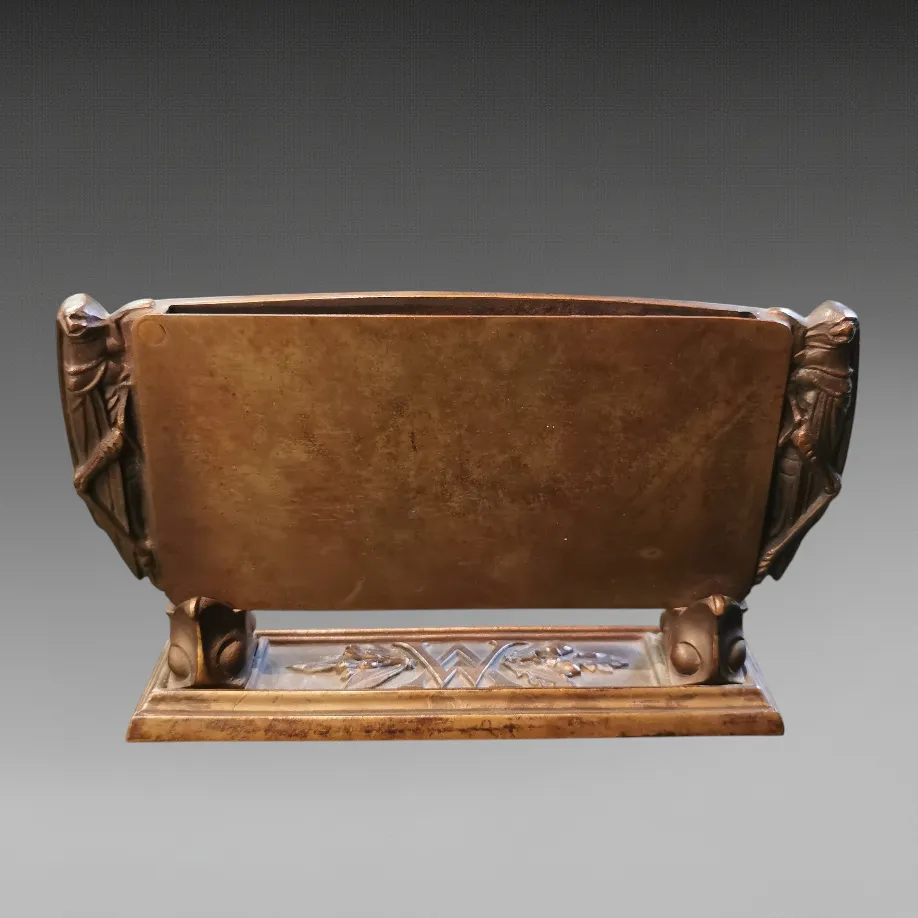 American Arts And Crafts Bronze Photograph Frame Adorned With Grasshoppers C1900 photo for sale
