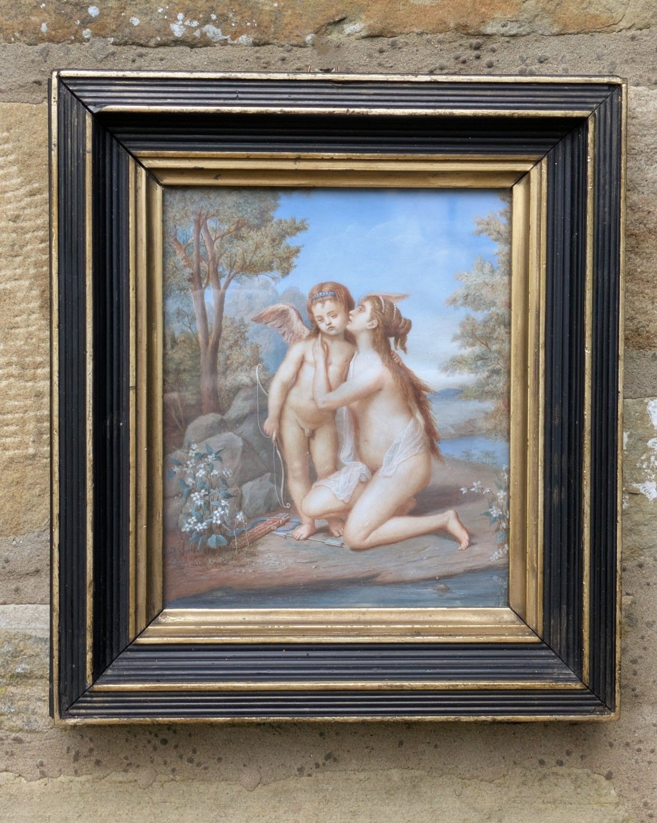 18th Century French Watercolour Venus & Cupid photo furniture
