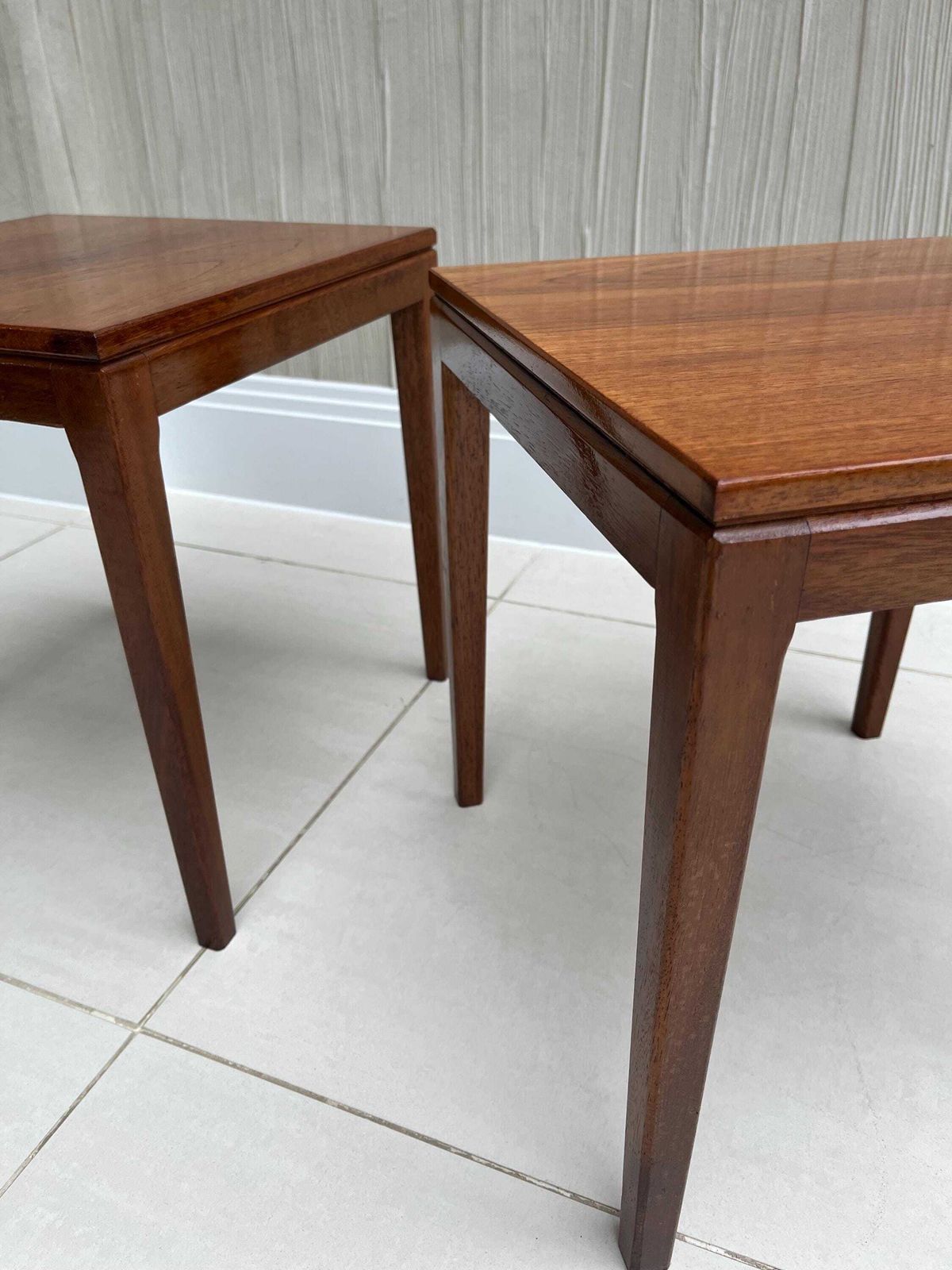 photo for sale Mid Century British Teak Nesting Side Tables – Pair (C.1960s–70s)