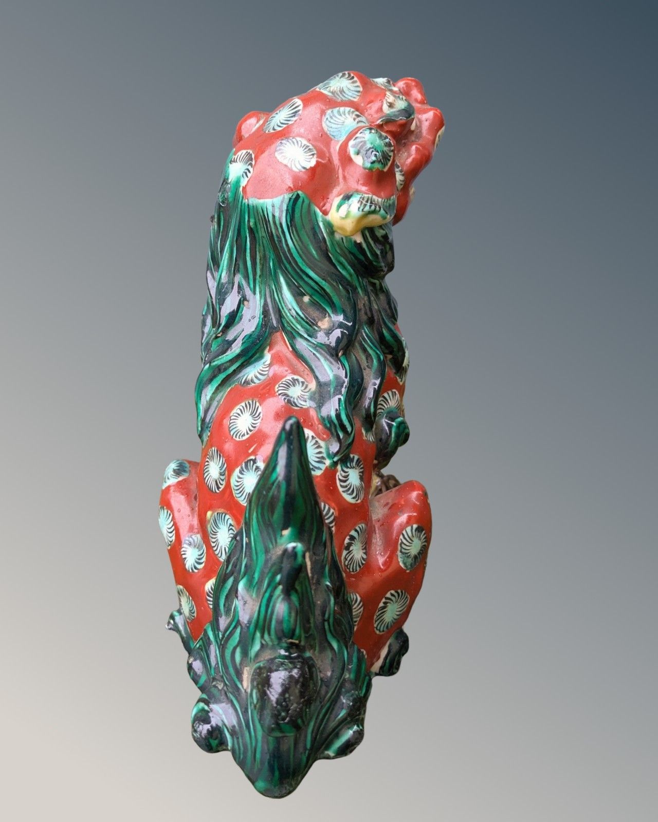 Chinese Porcelain Enamelled Foo Dog  Qing Period photo vinterior