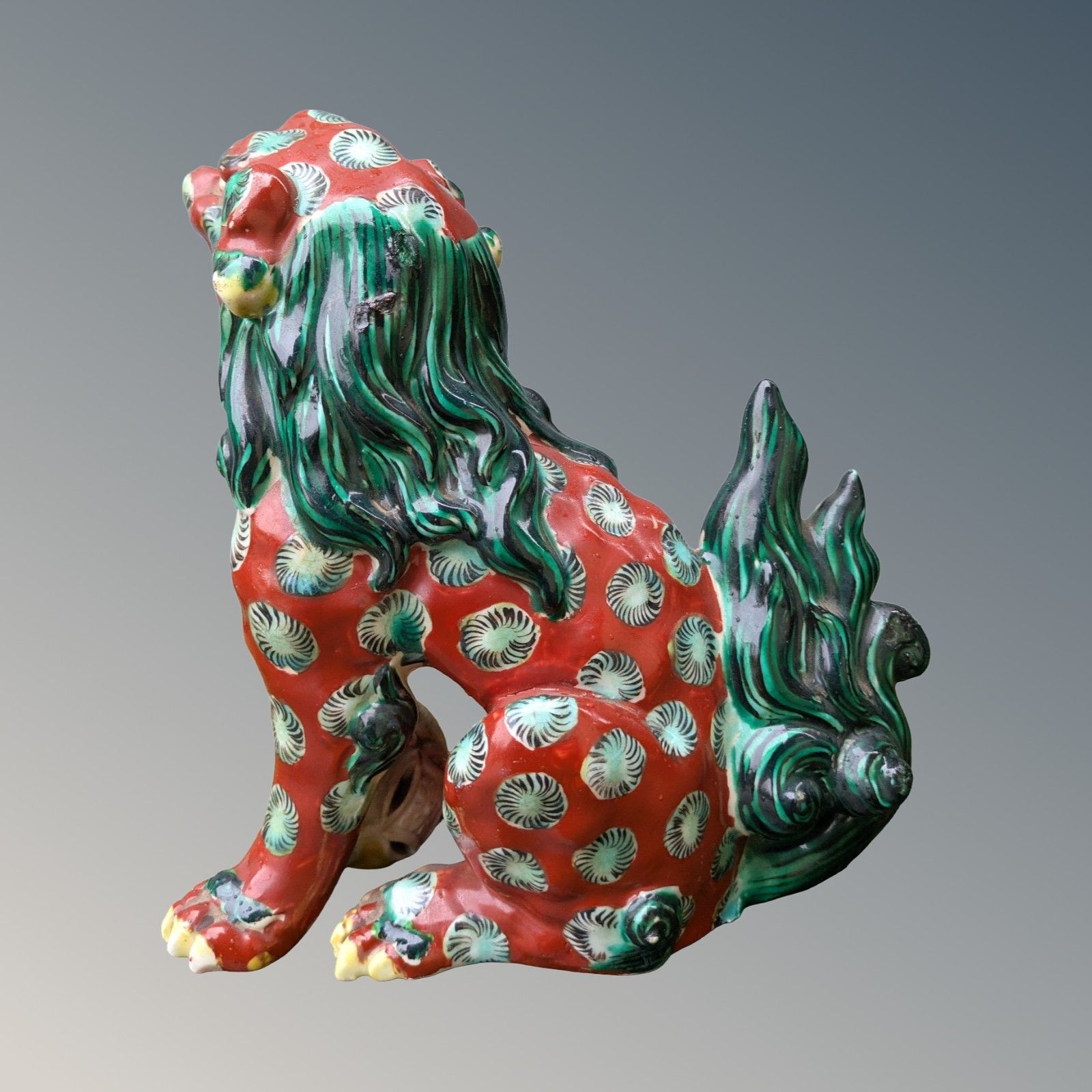 Chinese Porcelain Enamelled Foo Dog  Qing Period photo buy