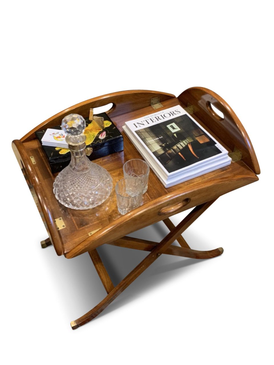 English Military Campaign Design Butlers Tray And Folding Stand Reprodux Bevan Funnell photo buy