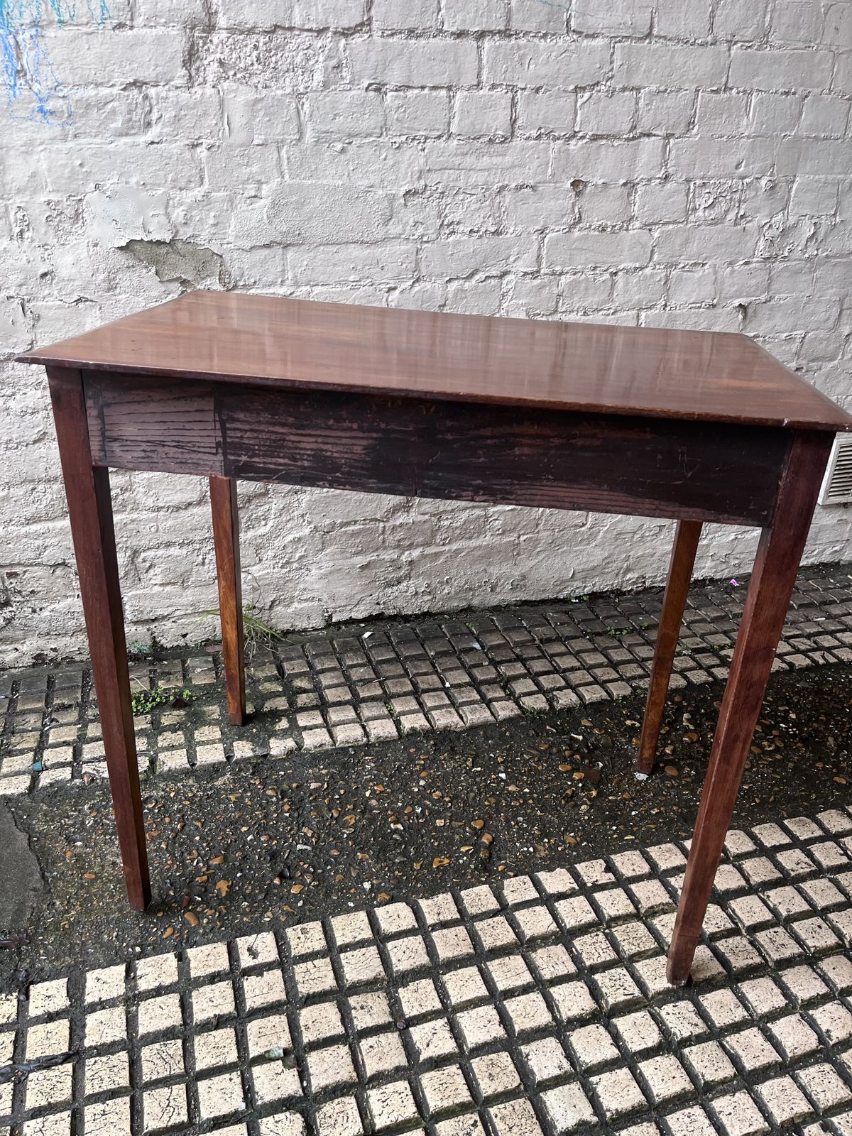 625.0 Antique George III Mahogany Side Table photo