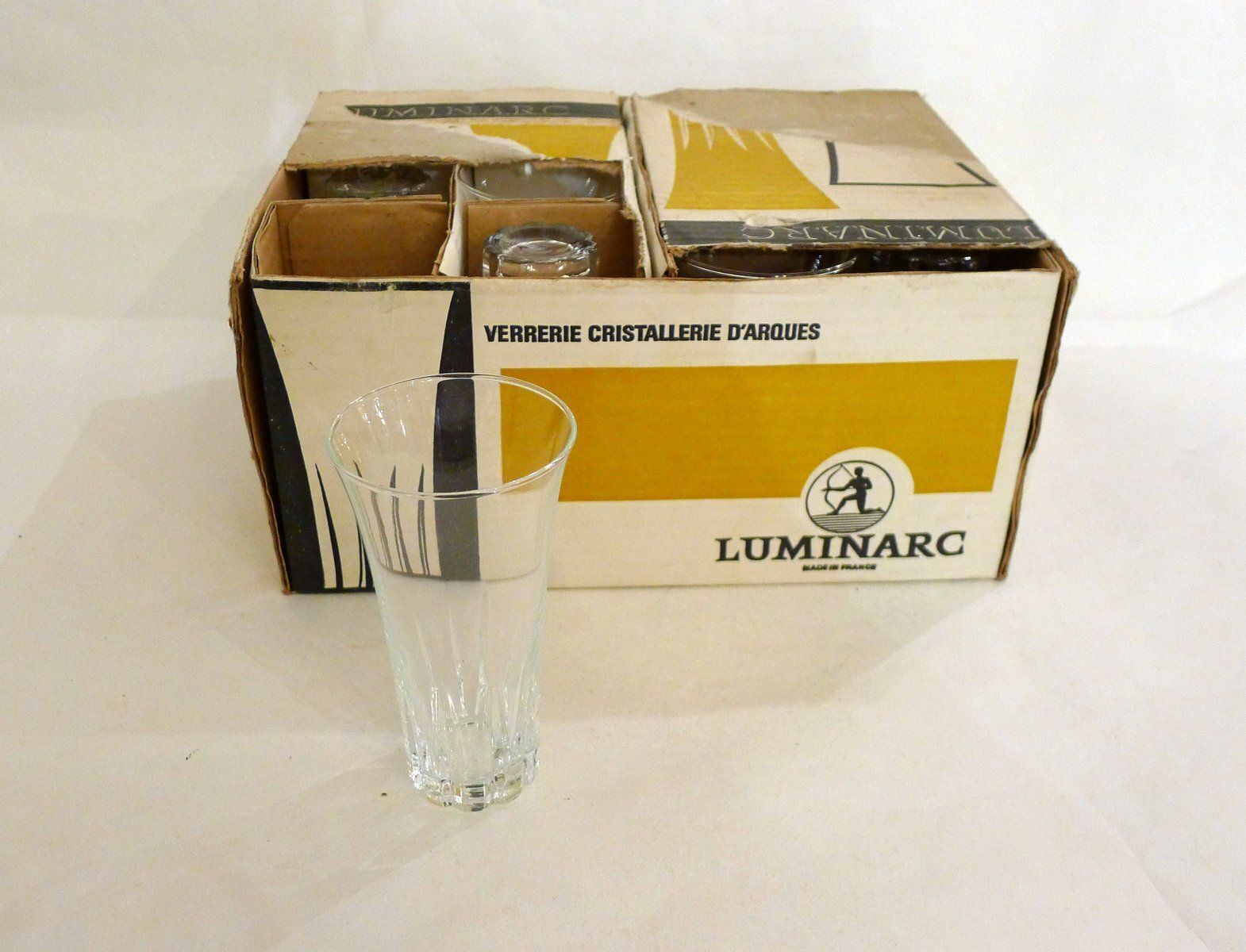 Glass Flute Glasses From Luminarc, France, 1970s, Set Of 12