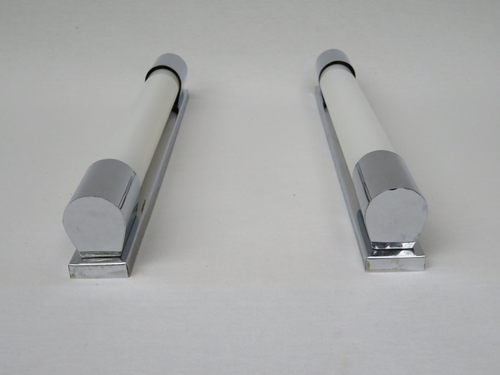 Art Deco Chrome Plated Wall Sconces, Set Of 2 photo for sale
