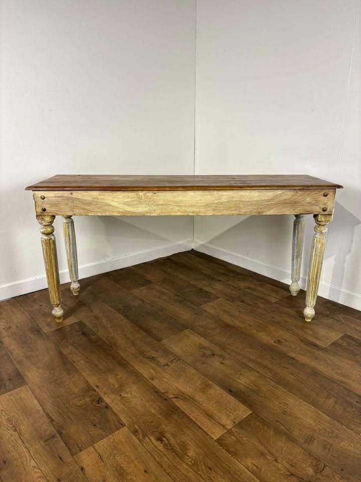 Furniture Reproduction French Country Style Acacia Wood Console photo
