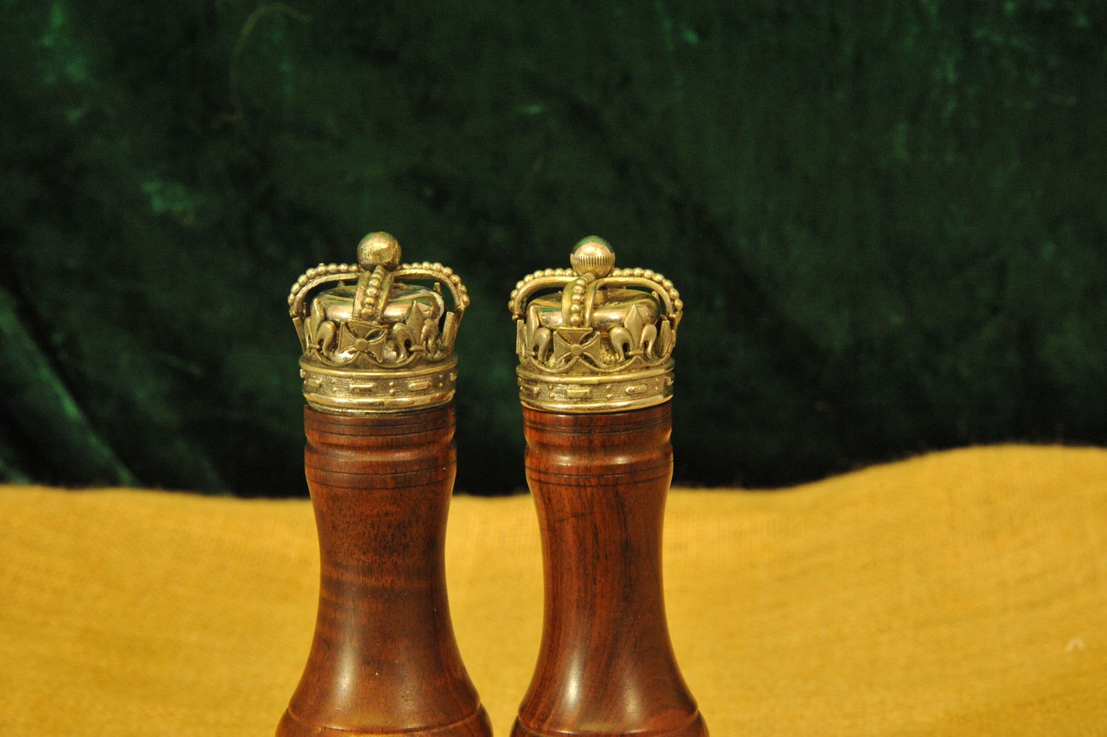 Rare Asprey London Silver & Walnut Salt Pepper Mills – Queen’s Coronation photo buy