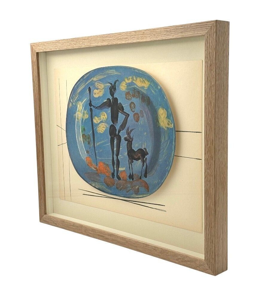 A Framed Lithographic Plate From The 1948 Swedish, Limited Edition Portfolio Of Only 200  “Ceramiques De Picasso” photo for sale