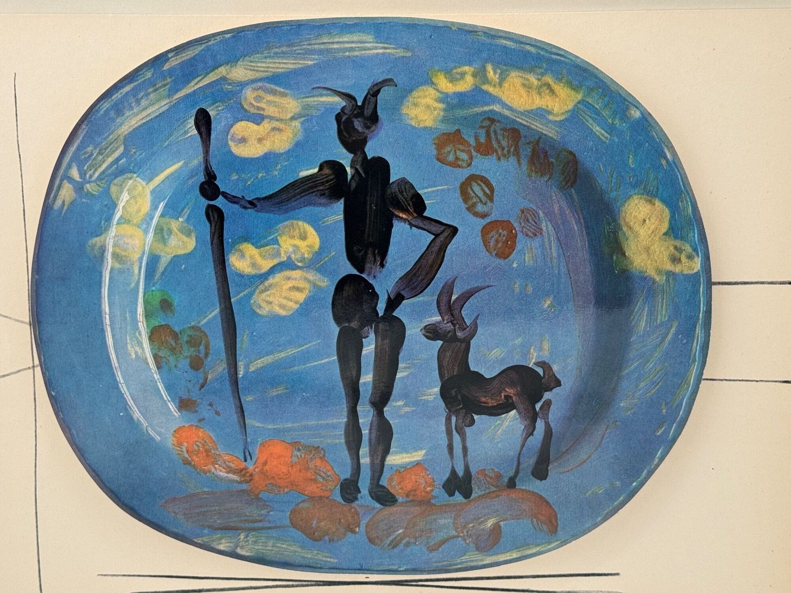 A Framed Lithographic Plate From The 1948 Swedish, Limited Edition Portfolio Of Only 200  “Ceramiques De Picasso” photo 1150.0