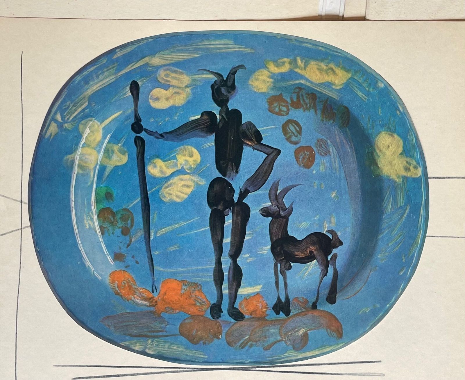 photo for sale A Framed Lithographic Plate From The 1948 Swedish, Limited Edition Portfolio Of Only 200  “Ceramiques De Picasso”
