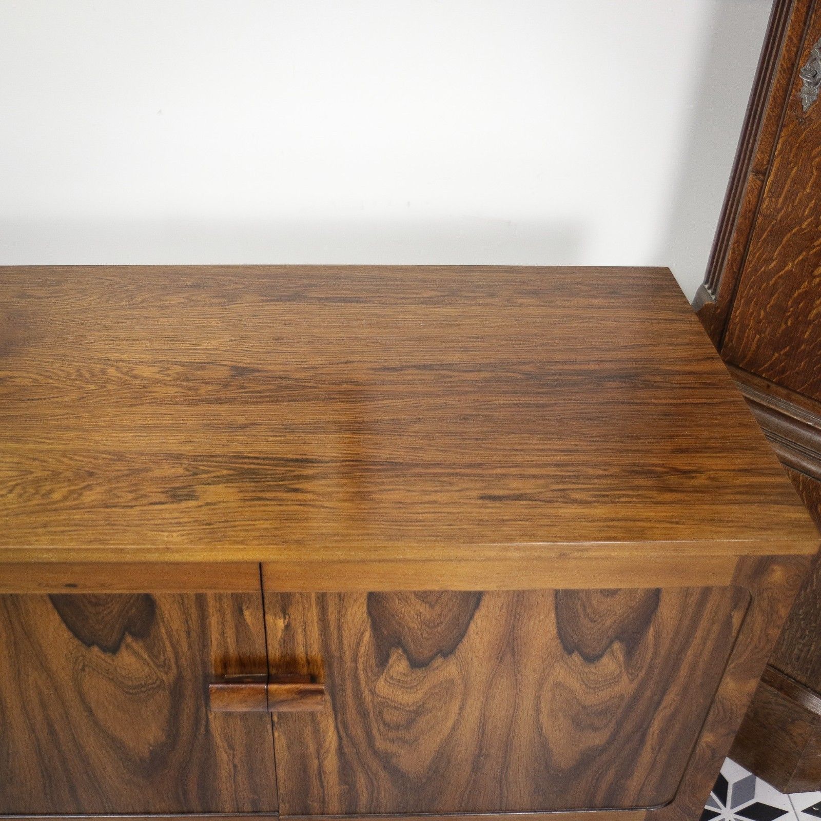 1395.0 Rosewood Sideboard 1960s Mid Century With Cocktail Drinks Cabinet photo