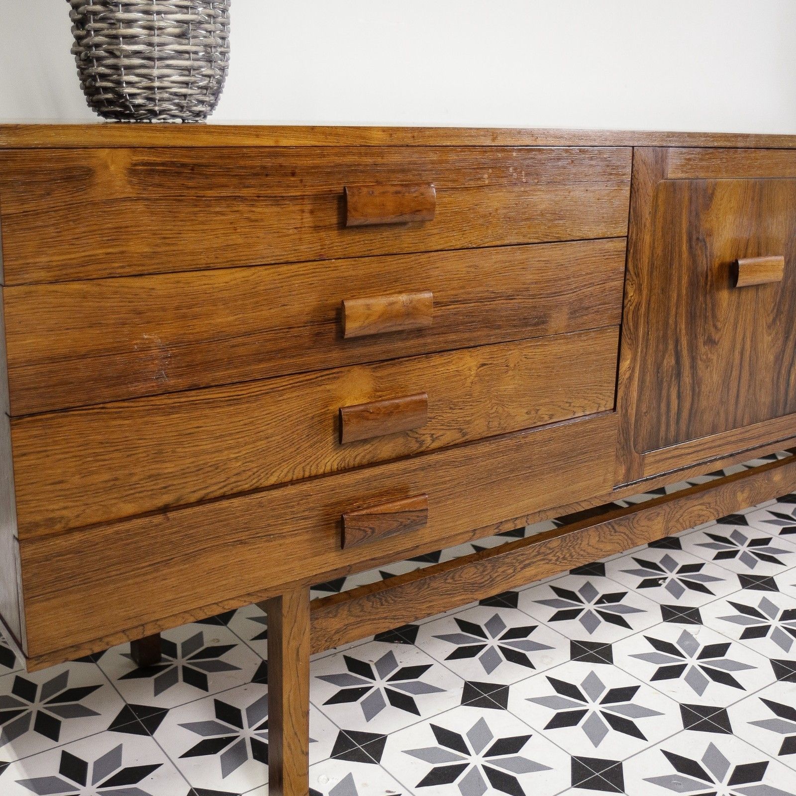 photo vinterior Rosewood Sideboard 1960s Mid Century With Cocktail Drinks Cabinet