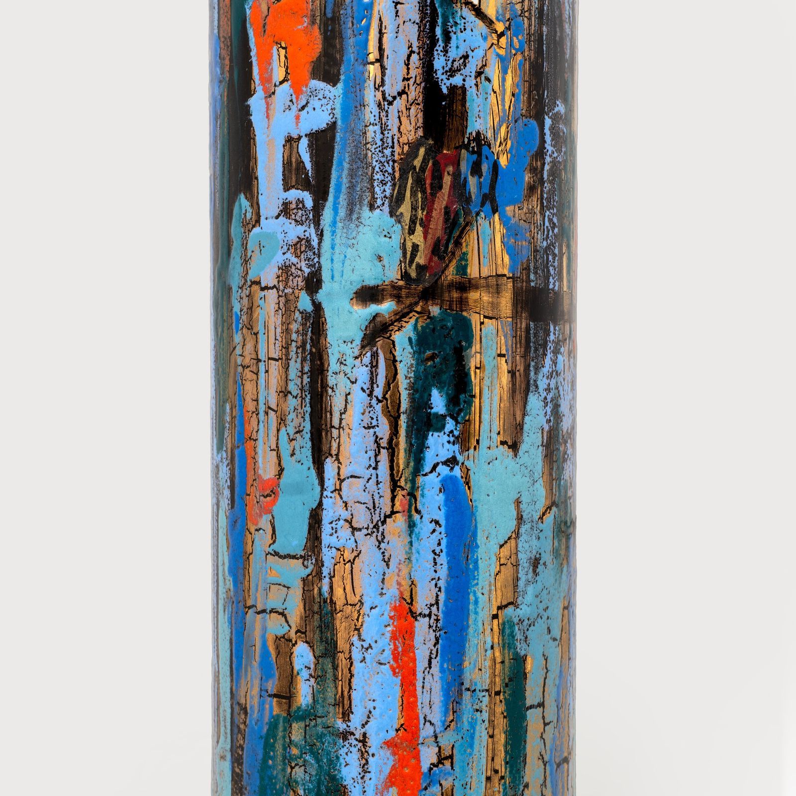 Italian Enamelled Brass Floor Lamp By Angelo Brotto For Esperia, 1960s photo vintage