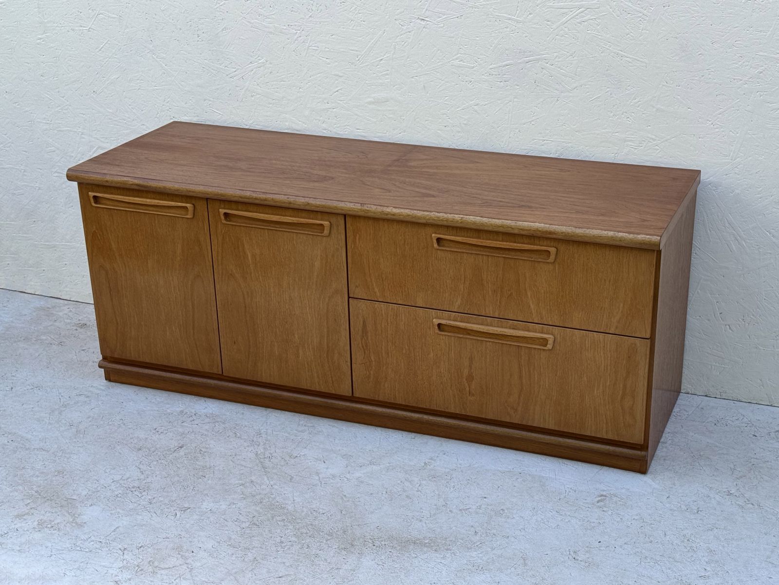 Small Mid Century Teak, Plinth Based Sideboard
