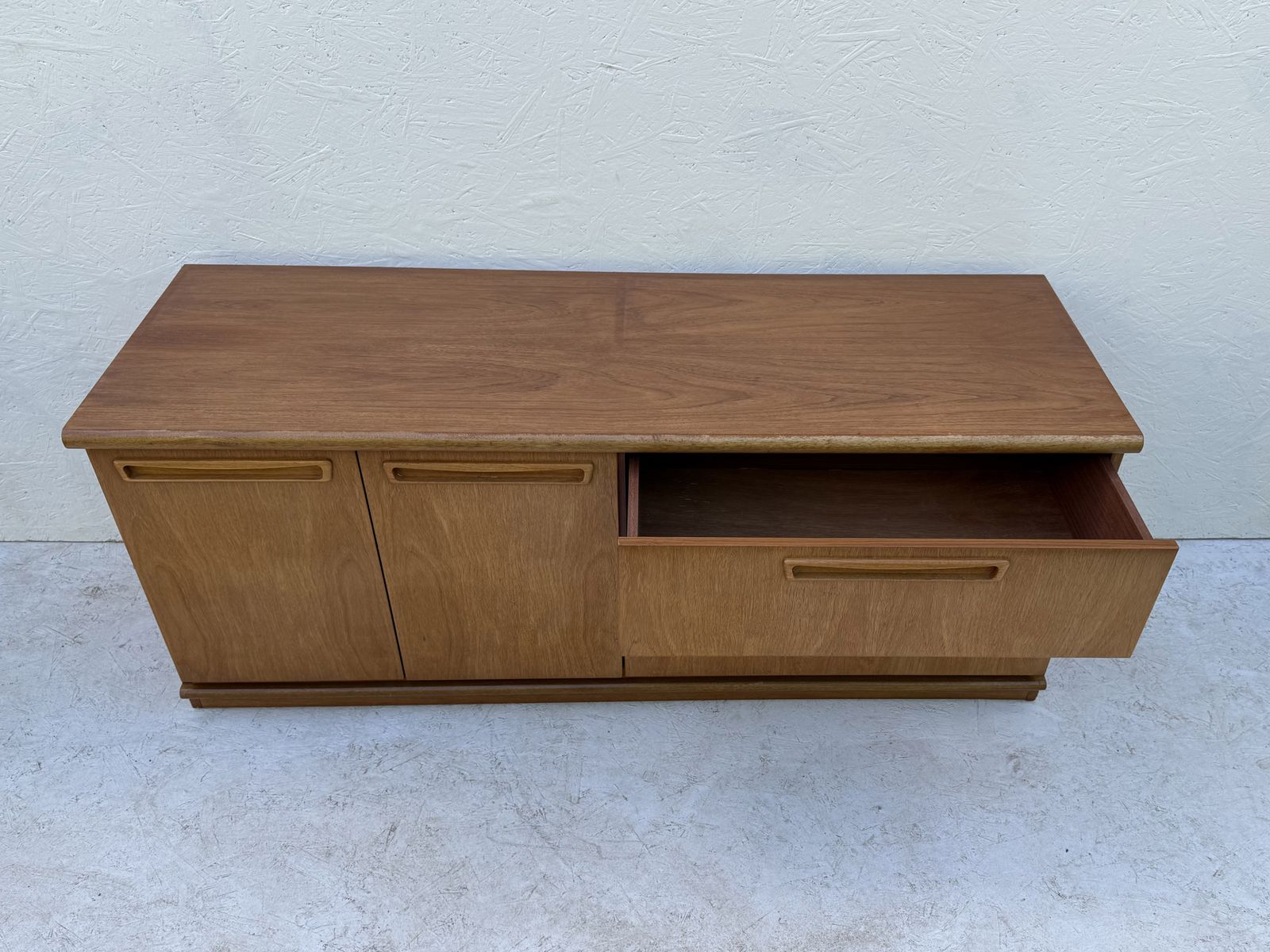 Small Mid Century Teak, Plinth Based Sideboard photo buy