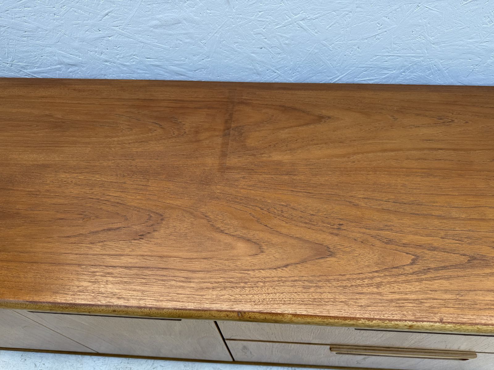 Furniture Small Mid Century Teak, Plinth Based Sideboard photo