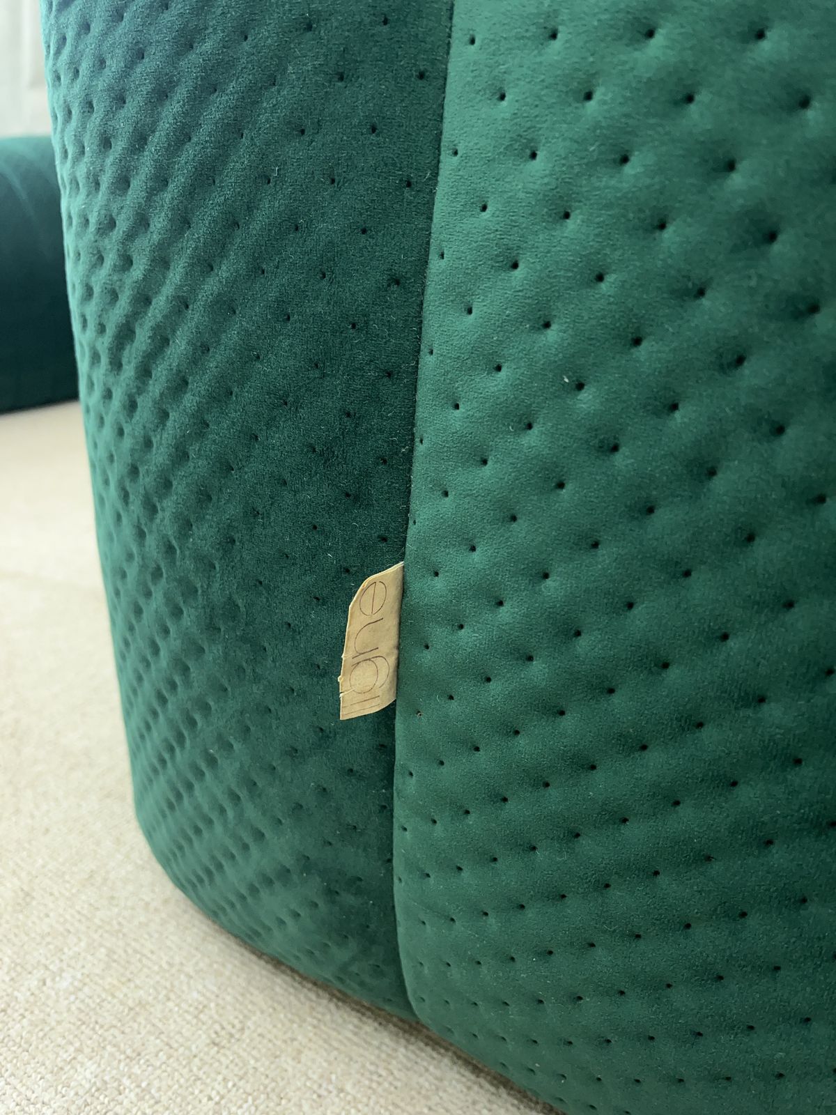 Armchair Chair Settee One Seater Green Velvet Aralia From Ligne Roset photo for sale
