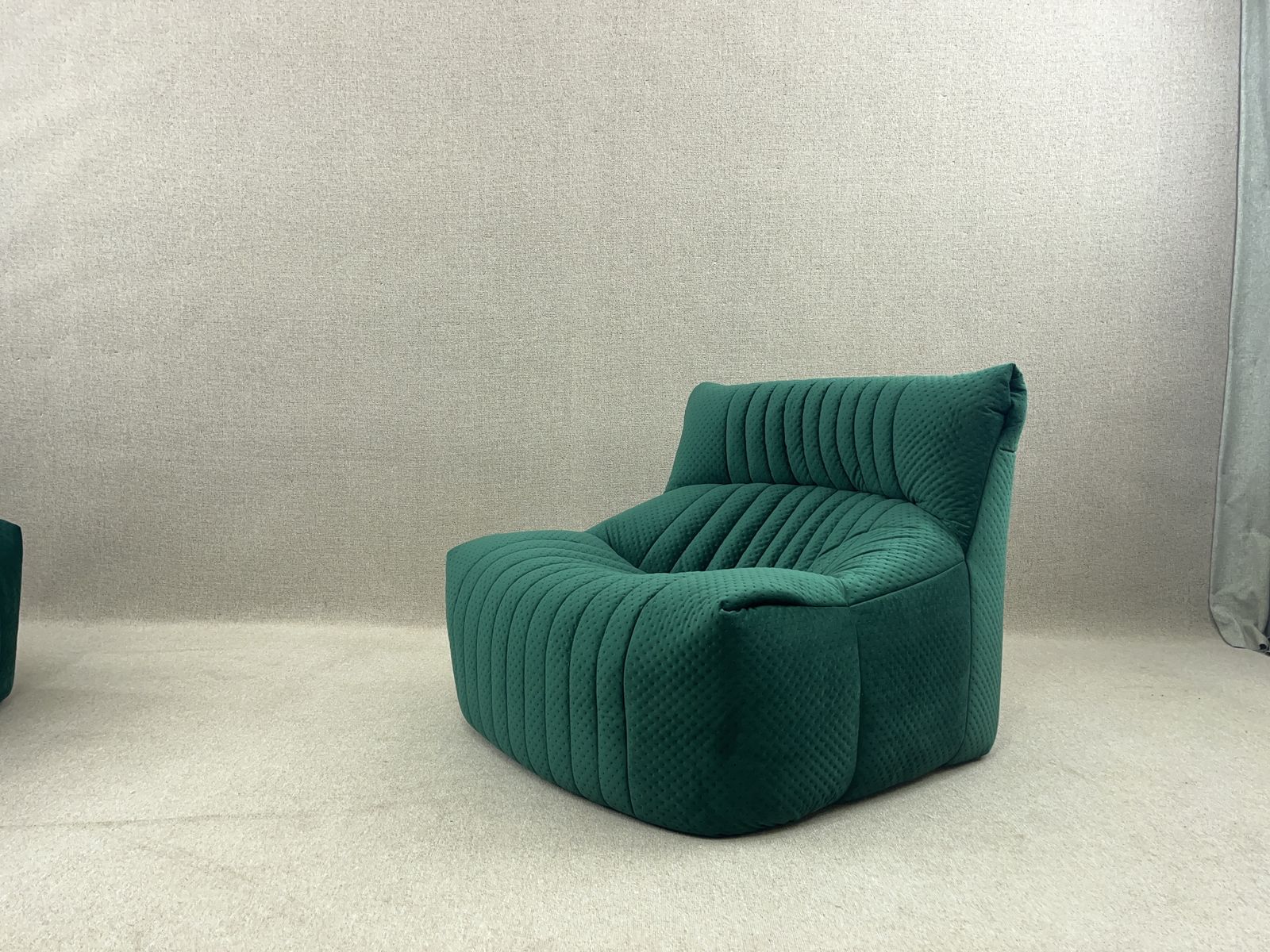 photo vinterior Armchair Chair Settee One Seater Green Velvet Aralia From Ligne Roset