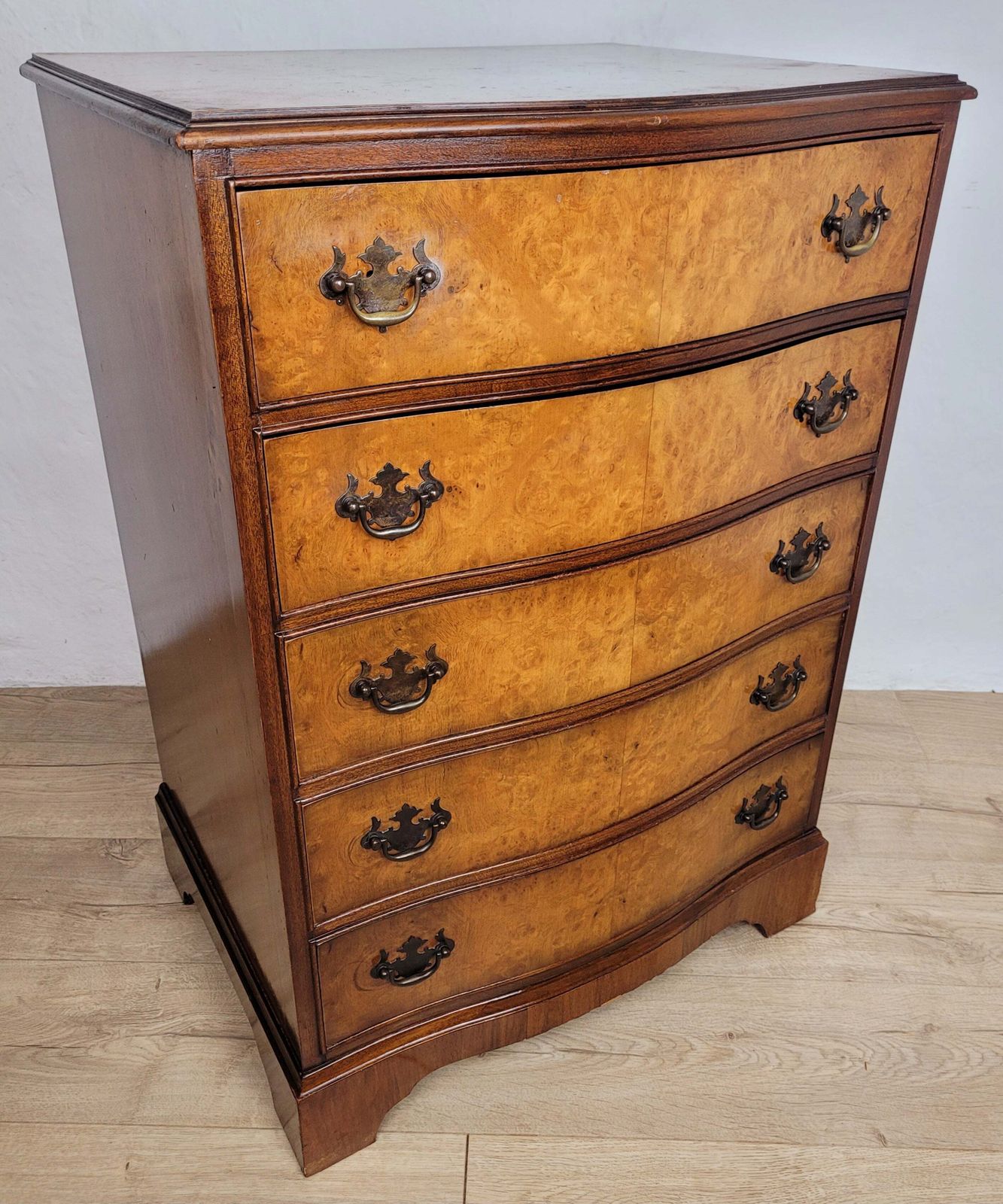Chest Of Drawers Walnut Antique Style Drop Handles 'Cameo' photo for sale