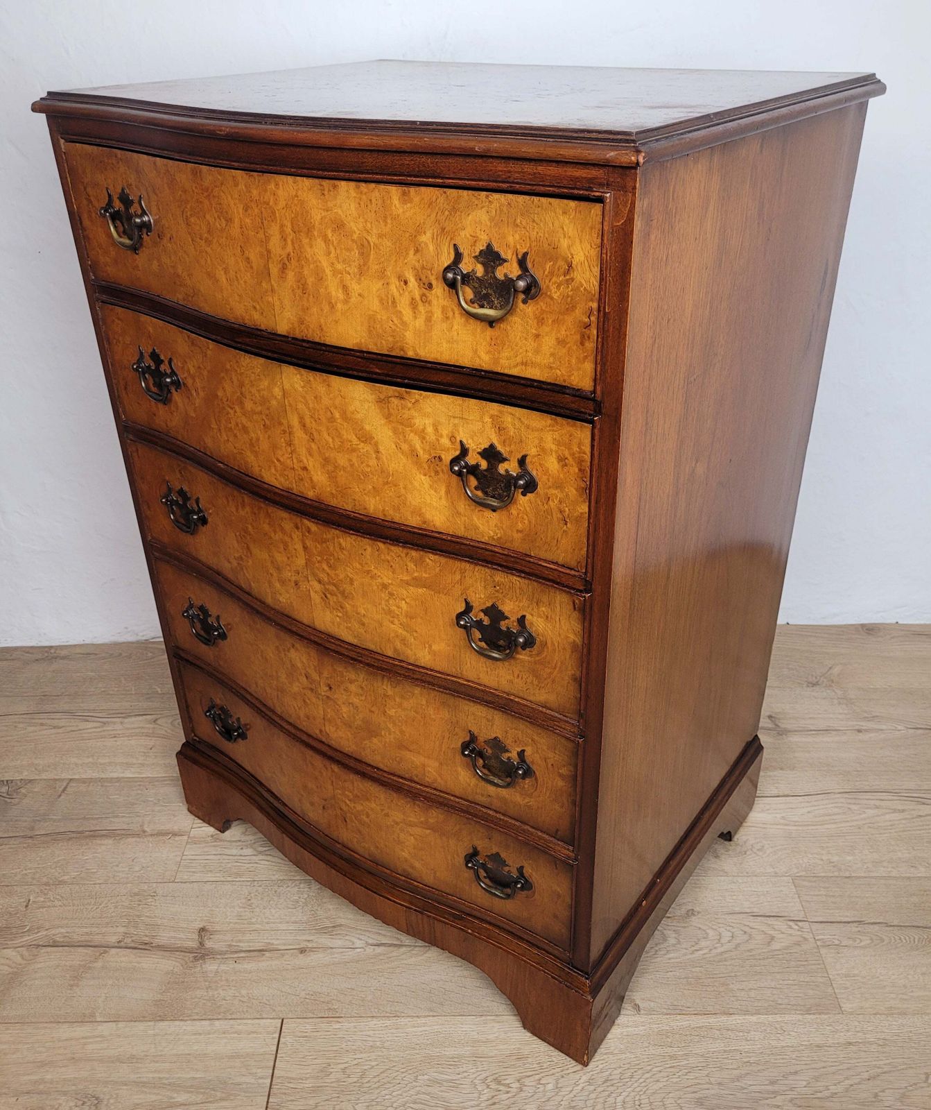 Chest Of Drawers Walnut Antique Style Drop Handles 'Cameo' photo Furniture