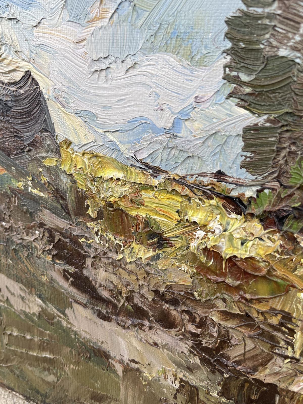 “Cimon Della Pala” – Alpine Landscape Painting Of The Dolomites photo 1000.0
