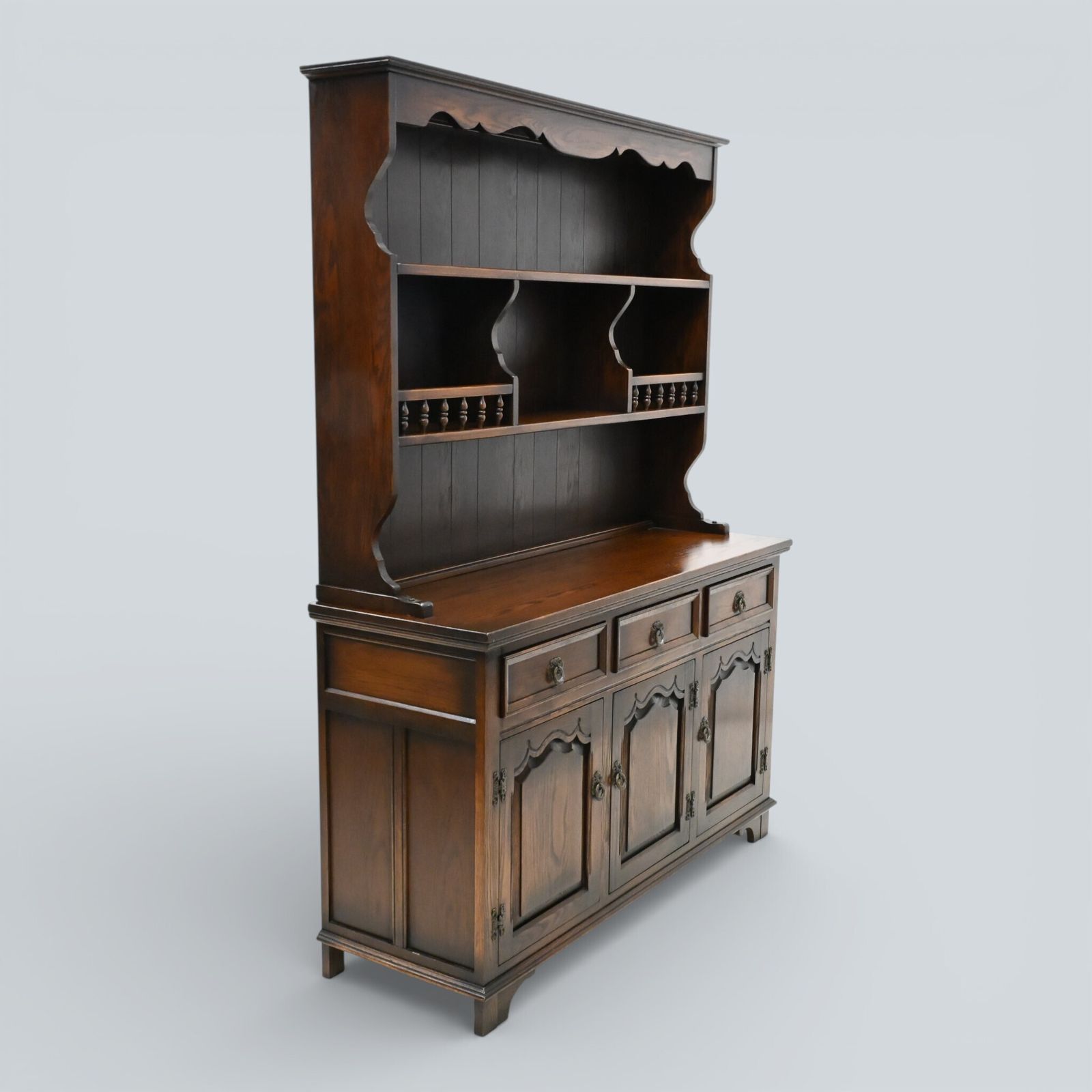 Old Charm Oak Dresser In Tudor Brown 2 Piece Display Free Uk Delivery* photo vintage
