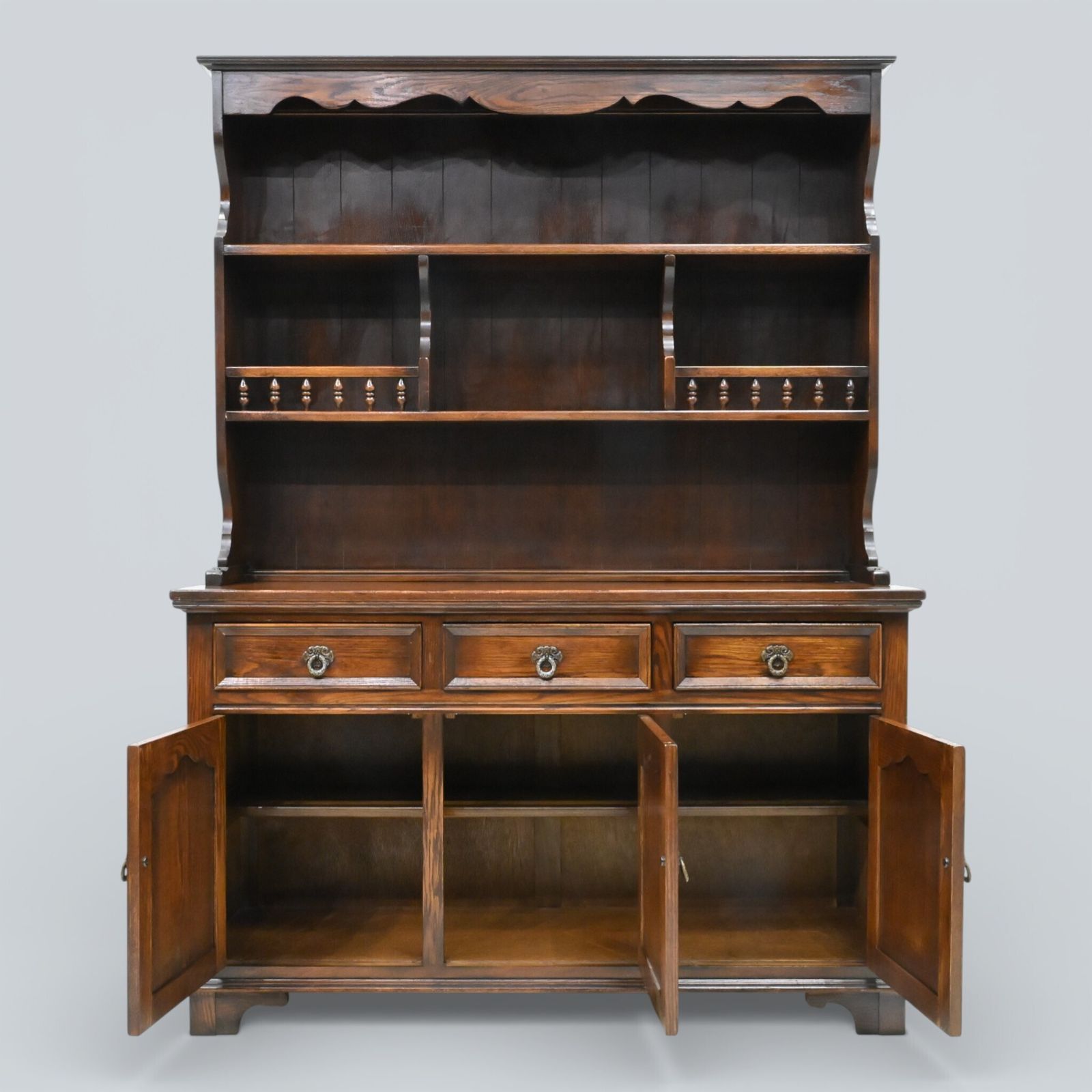 photo for sale Old Charm Oak Dresser In Tudor Brown 2 Piece Display Free Uk Delivery*
