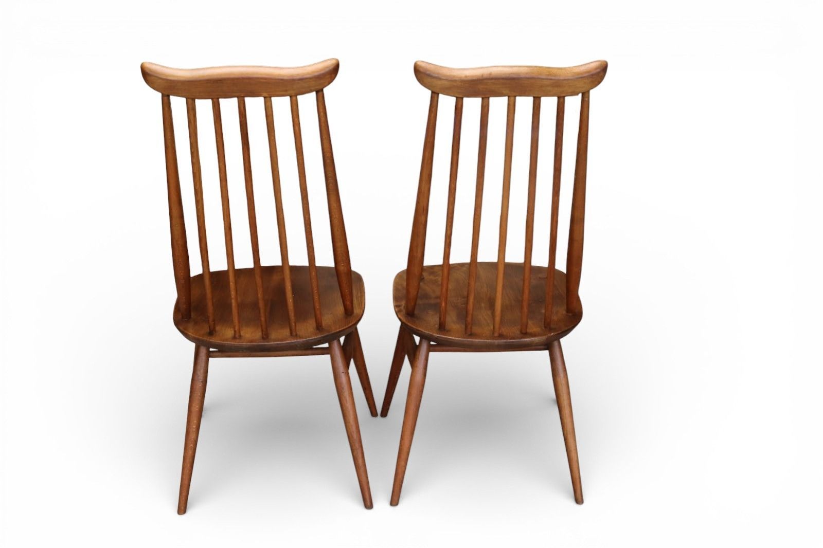 Furniture Set Of 4 Mid Century Ercol Goldsmith Dining Chairs Elm & Beech 1960s photo