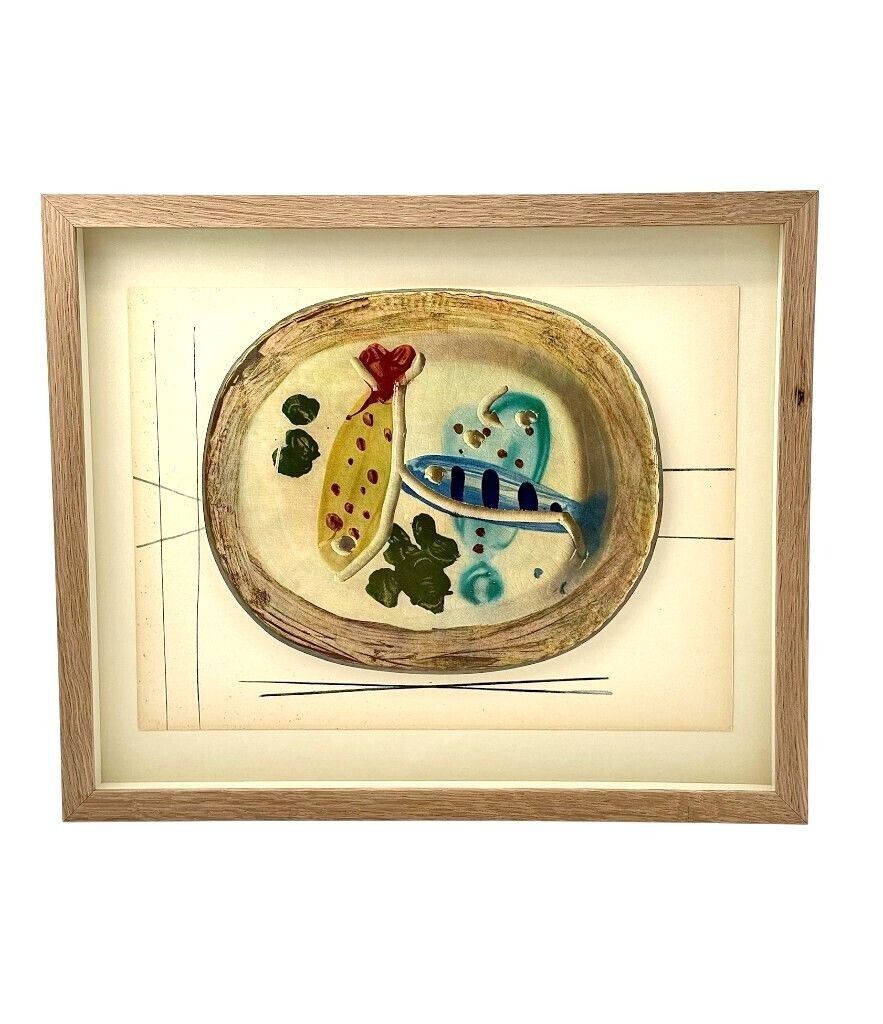 A Framed Lithographic Plate From The 1948 Swedish, Limited Edition Portfolio Of Only 200  “Ceramiques De Picasso”