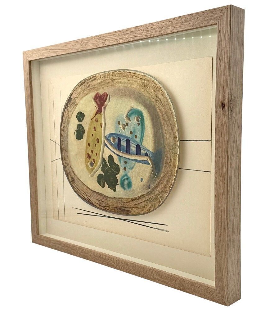 A Framed Lithographic Plate From The 1948 Swedish, Limited Edition Portfolio Of Only 200  “Ceramiques De Picasso” photo buy