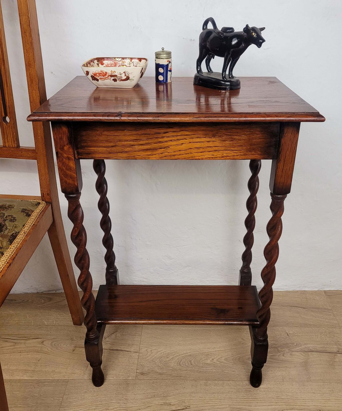 Victorian Occasional Table Barley Twist Country English 19thc