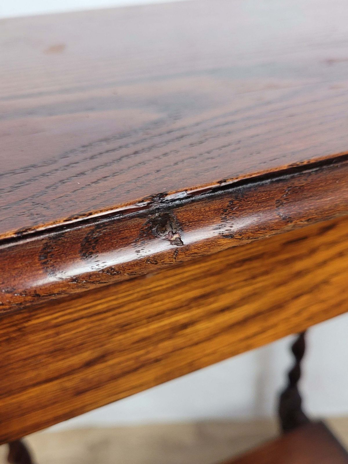photo vintage Victorian Occasional Table Barley Twist Country English 19thc