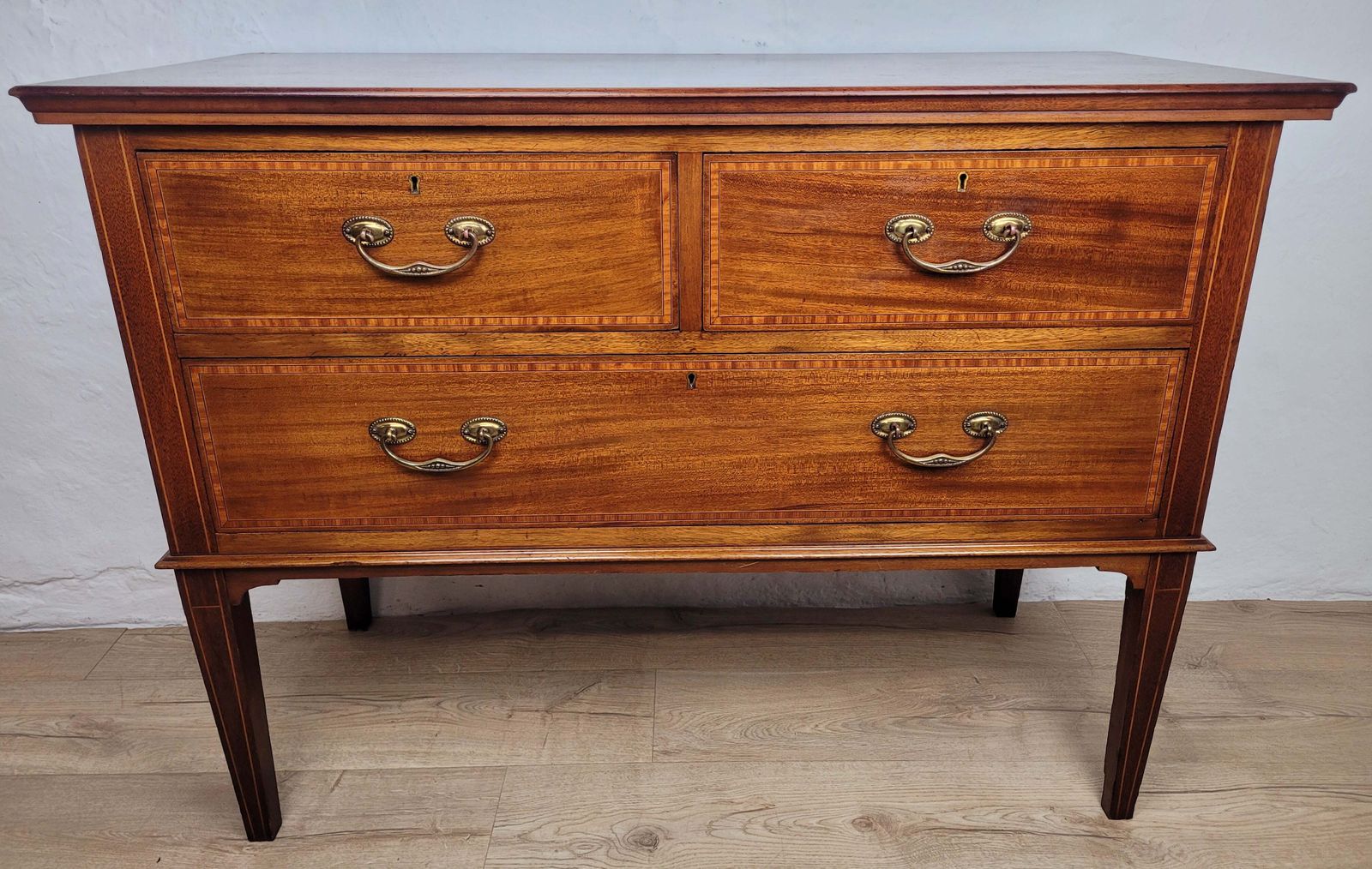 photo buy Victorian Dressing Chest Of Drawers Inlaid 19thc Drop Handles