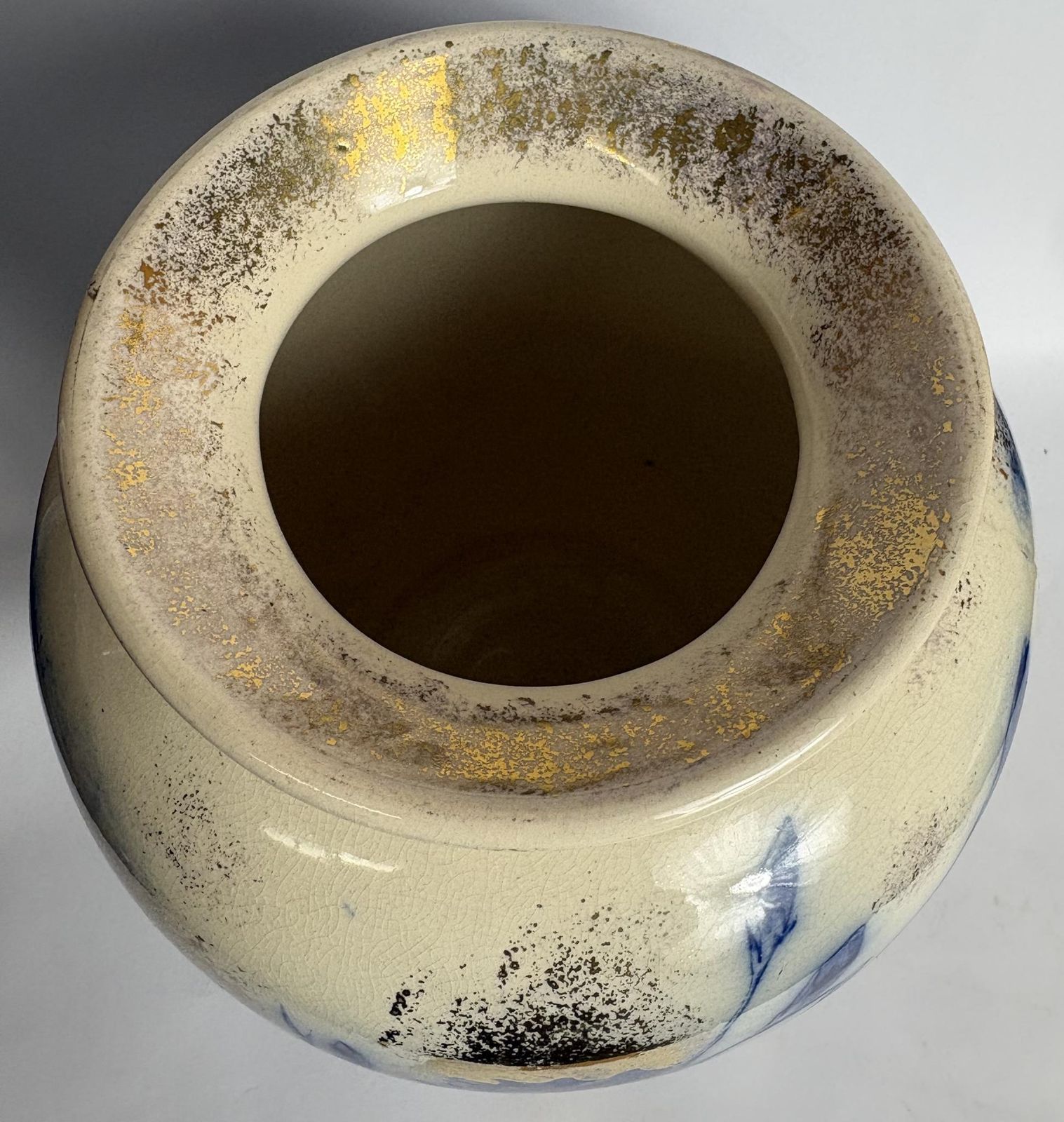 Large Antique Thomas Forester “Phoenix Ware” Flow Blue Vase, C.1900 (31cm) – Staffordshire Art Pottery photo vinterior