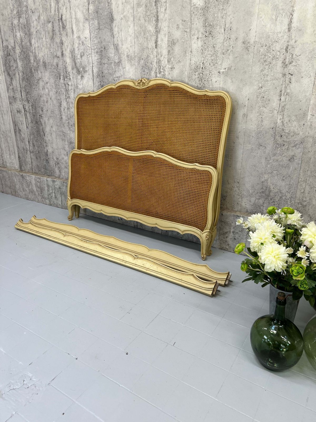 148.5cm Wide Cane Bed Frame, Traditional photo for sale