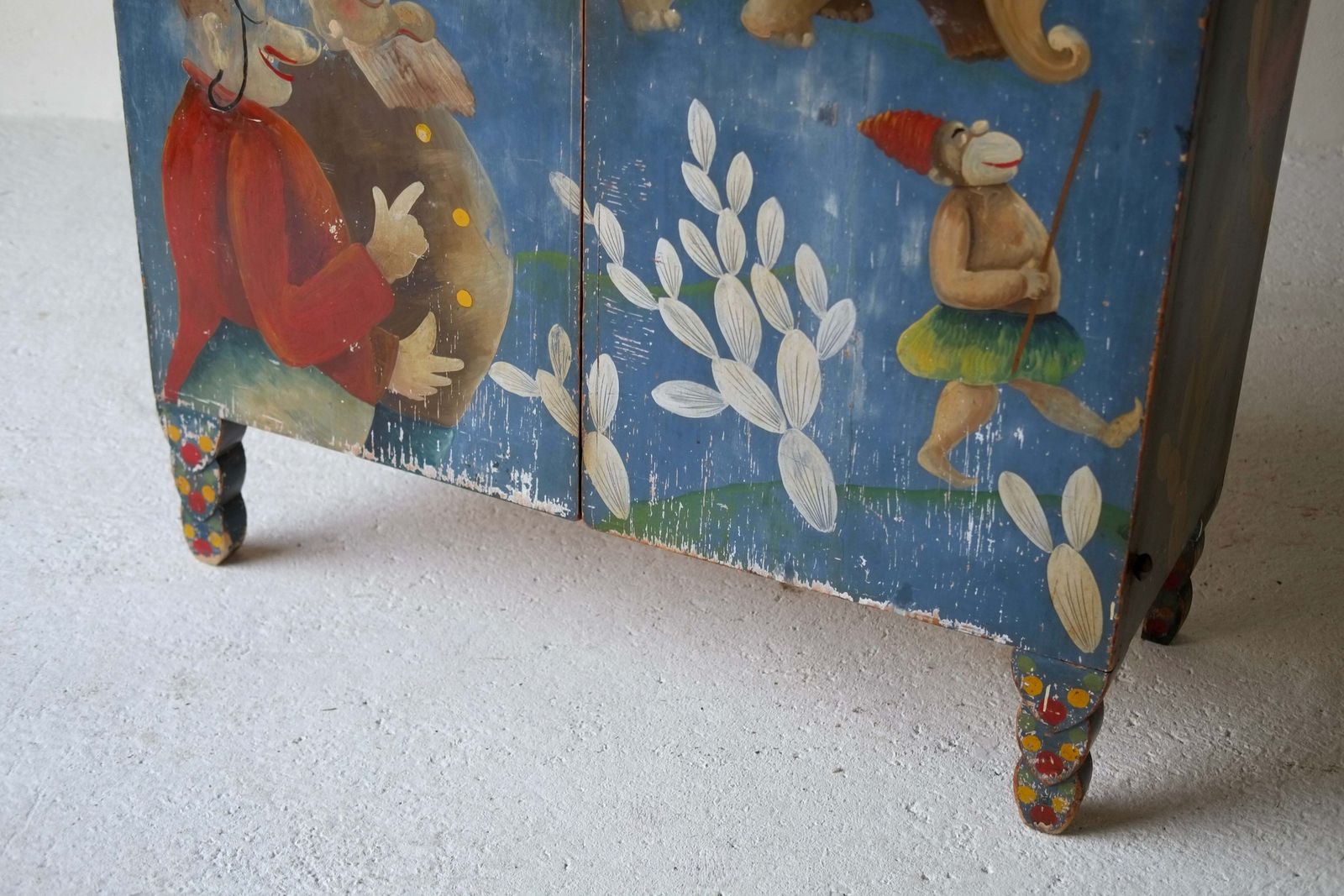 1920’s Italian Cabinet With Painted Figures From Corriere Dei Piccoli photo 13500.0