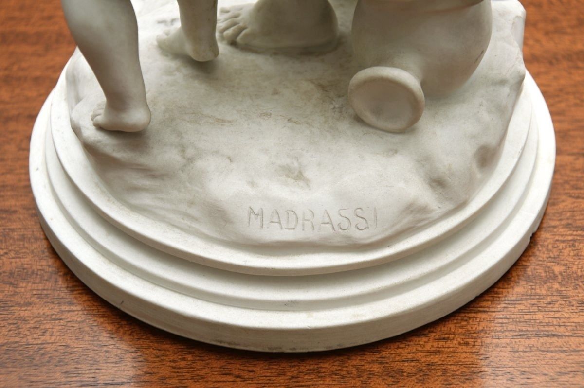 Antique French Bisque Sculpture By Luca Madrassi (1848–1919) photo Art
