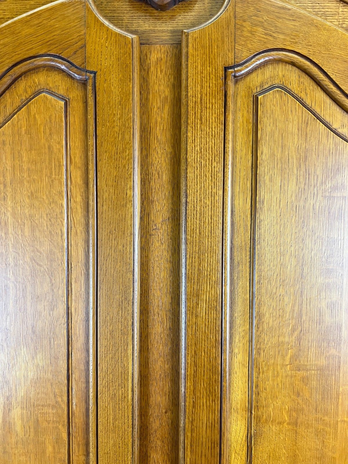 Wardrobe Vintage French Louis XVI Style Oak Four Door Armoire Lot 4820 photo vintage