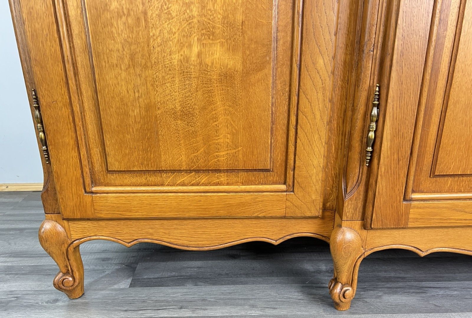 photo for sale Wardrobe Vintage French Louis XVI Style Oak Four Door Armoire Lot 4820
