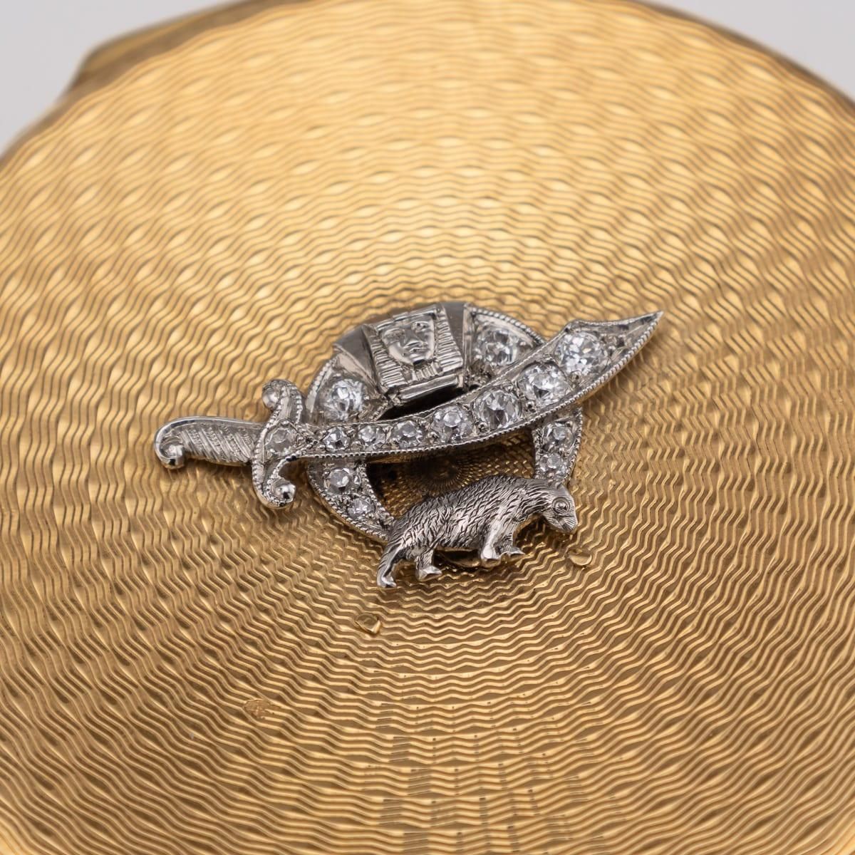 Art Deco Compact By Jacques Cartier, 18k Gold & Diamond, France, 1929 photo buy