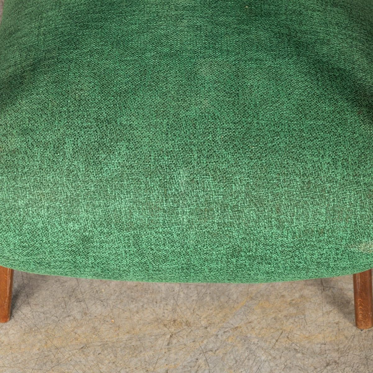 photo buy Vintage 20th Century Pair Of Italian Green Fabric Lounge Chairs C.1960