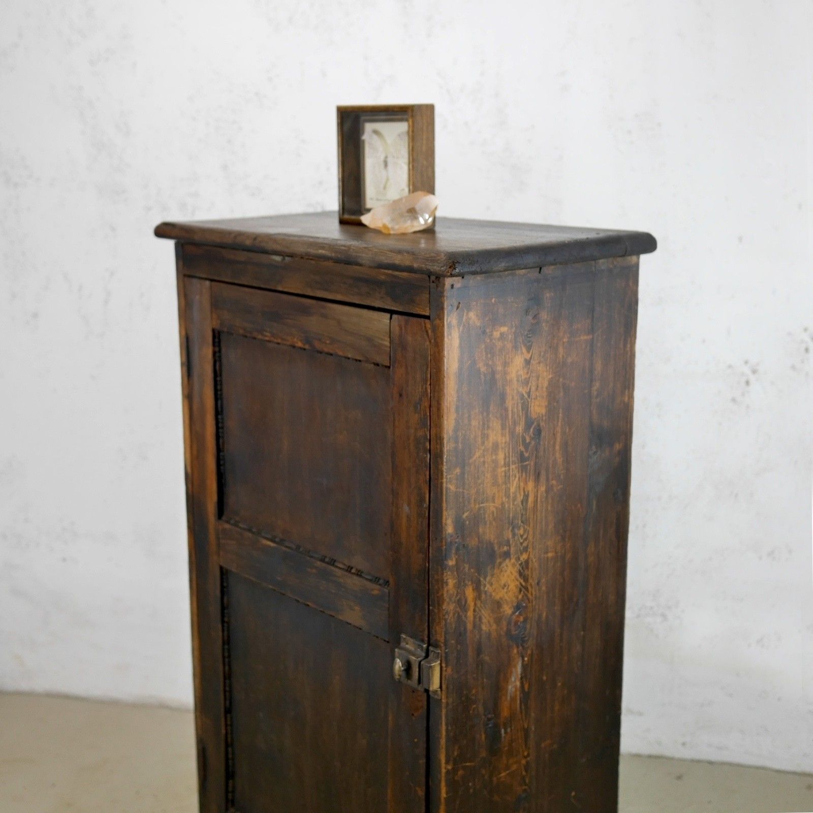 Furniture Antique Vintage Cabinet Storage Wood Pitch Pine Scratch Built #103114 photo