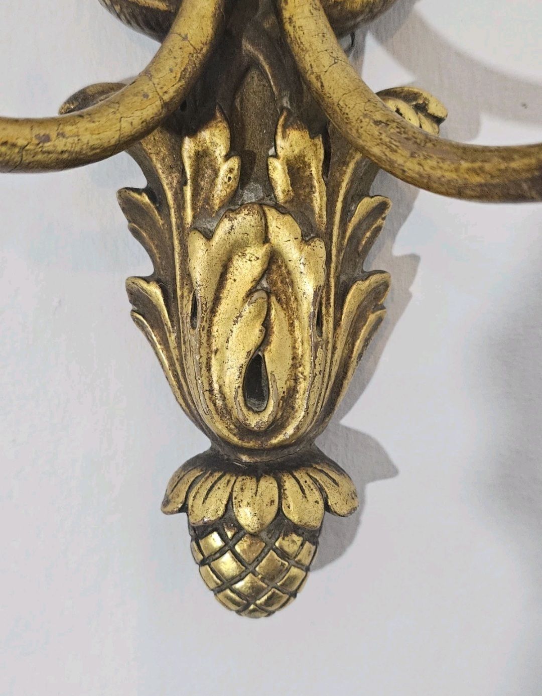 photo furniture An Antique Pair Of Italian Carved Gilt Wood Wall Sconce, Entwined Snakes
