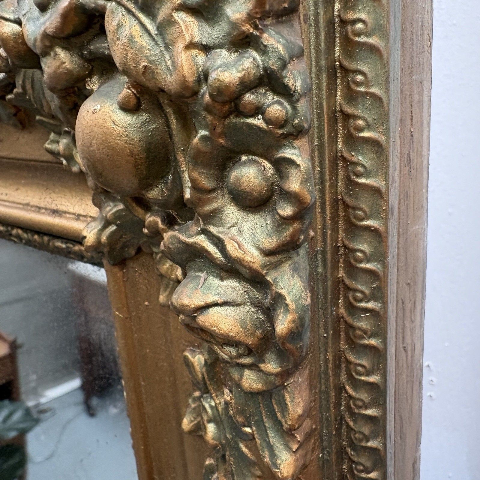 photo vinterior Antique French Empire Gilt Over Mantle Mirror C1830 148 X 100 Cm Light Foxing
