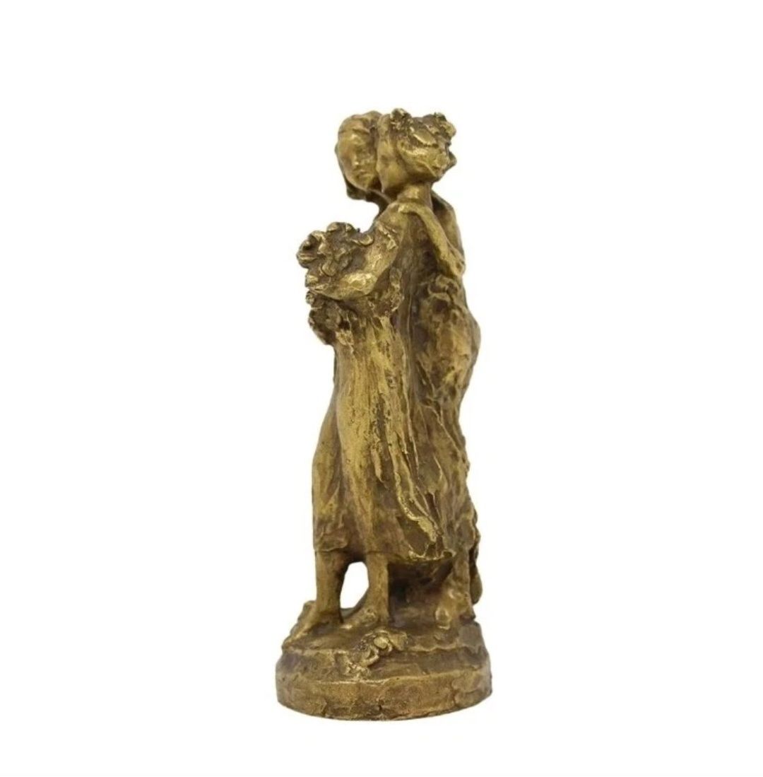 A Signed François Raoul Larche Gilt Bronze Figure Of Two Girls photo furniture